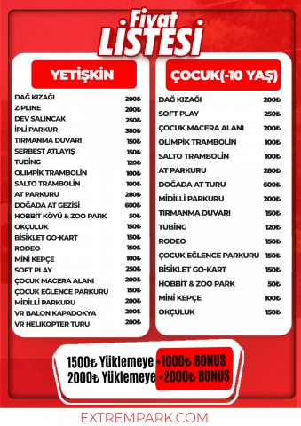 Fiyat Listesi Fiyat Listesi